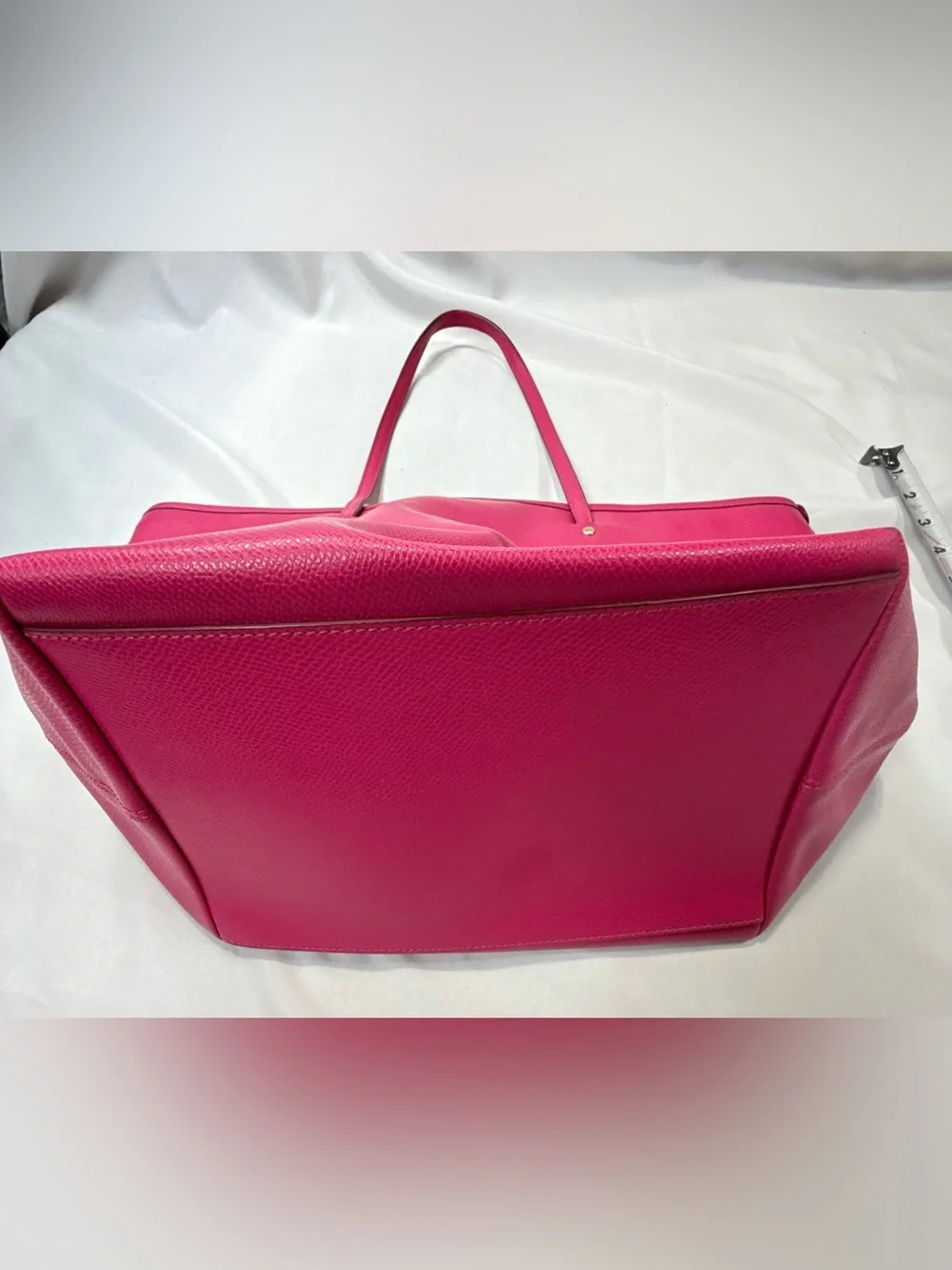 Coach Fuchsia Leather Tote with Gold Hardware